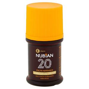 Nubian olej na opaľovanie vodeoodolný OF20 s vitamínom E                        