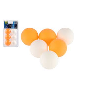 Loptičky na stolný tenis/ping pong 6ks plast 4cm v blistri                      