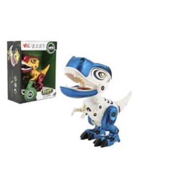 Robot dinosaurus na batérie so zvukom a svetlom 12cm, kov/plast,Baterie 3x AG13 